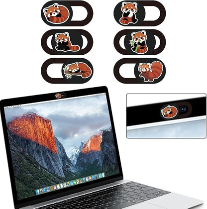 6Pcs 6 Styles Red Panda Camera Cover Slide Cute Privacy Guard Accessories - Image 8