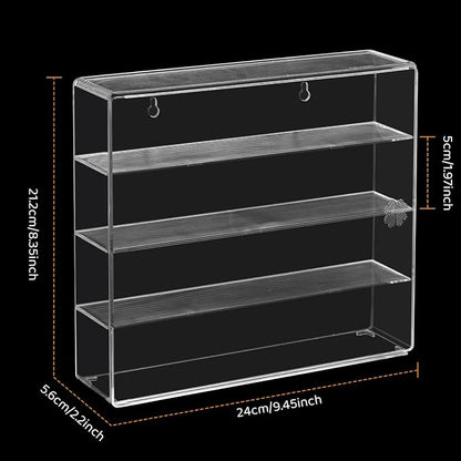 Clear Display Case 4 Compartments Storage Box Cabinet Organizer - Image 3