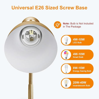 LEPOWER Metal Desk Lamp, Adjustable Goose Neck Table Lamp, Eye-Caring Study - Image 4
