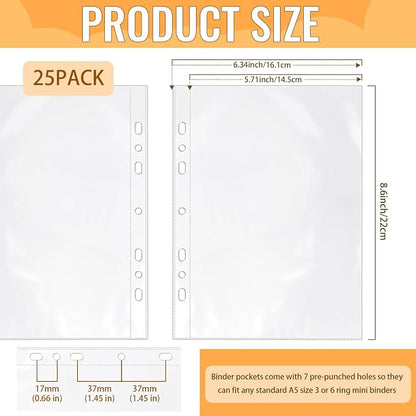 VOKOY 25 Pack 5.5x8.5 Inch Sheet Protectors - Image 2