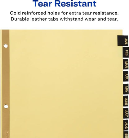 Avery Jan-Dec Dividers for 3 Ring Binders, 12 Tabs per Set, Pre-Printed Black - Image 3