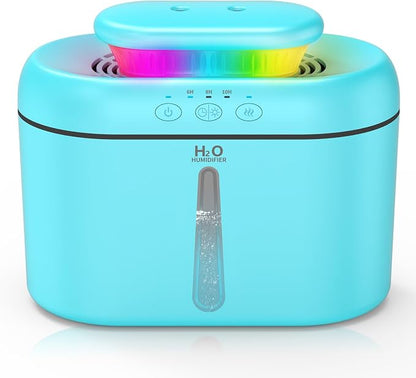 SZO Humidifiers for Bedroom, 2.5L Capacity, Auto Shut-Off, Easy to Fill & Clean, 16 dB Quiet Ultrasonic Humidifier for Large Room, Plants, Baby Nursery, Indoor, Night Light(Blue) by SZOLLC