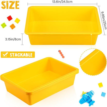 Hoteam 10 Pcs Flat Storage Organizer Tray Bin Paper Tray - Image 3