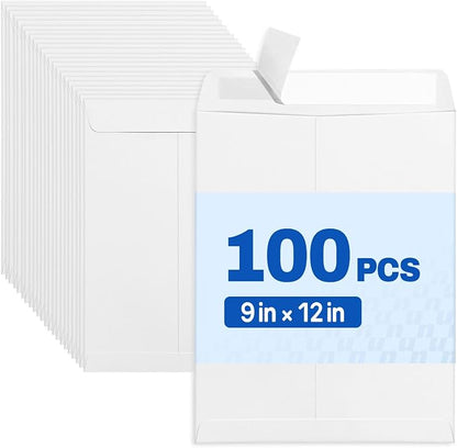 SUNEE Envelopes 9x12, Self Seal Catalog Mailing Envelopes 9x12, 28LB White by SUNEE