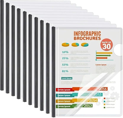 30 Pack Report Covers with Sliding Bar by Unknown