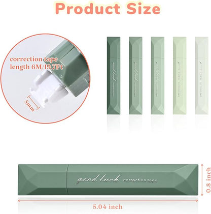 Temiary 5 Pcs White Correction Tapes, Aesthetic Correction Tape Pens Smooth - Image 2