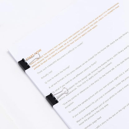 Amazon Basics Sturdy Binder Clips, Office Supplies, Small 0.75 in, Document - Image 8