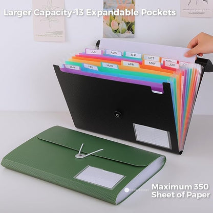 SKYDUE Expanding File Folder, Accordion File Organizer - Image 2