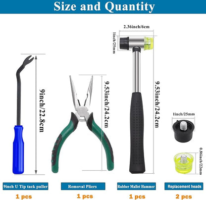 5Pcs Upholstery Staple Remover Tool Set Including U Tip Tack Puller, Dual Head - Image 2