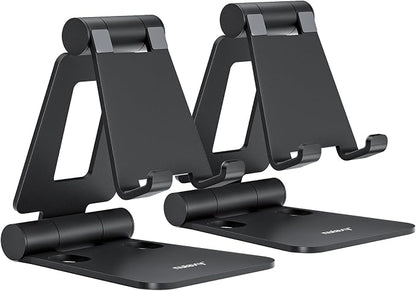 Nulaxy 2 Pack Dual Folding Cell Phone Stand, Fully Adjustable Foldable Desktop by Nulaxy