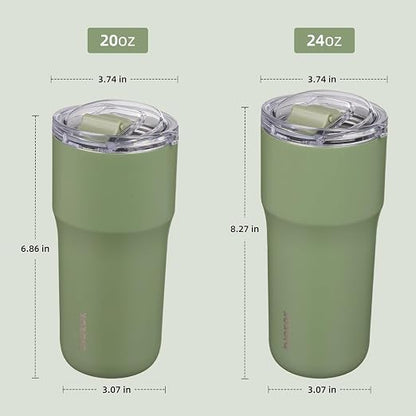 BJPKPK Insulated Tumbler,20oz Stainless Steel Tumbler with lid,Double Wall Travel Coffee Mug Thermal Cup,Keep Drinks Cold and Hot,Forest Green - Image 5