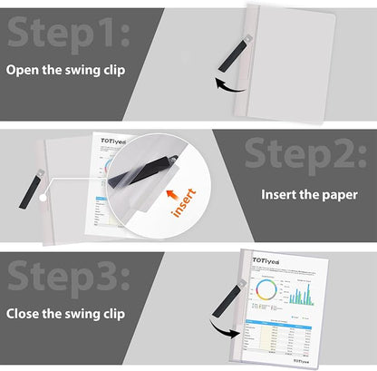 TOTiyea 10 Pack Clear Report Covers - Image 7