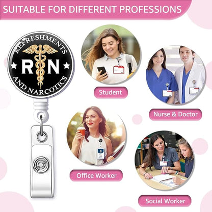 RN Refreshments and Narcotics Badge Reel Retractable - Image 5