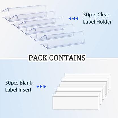 30pcs Plastic Shelf Label Holder - Image 3