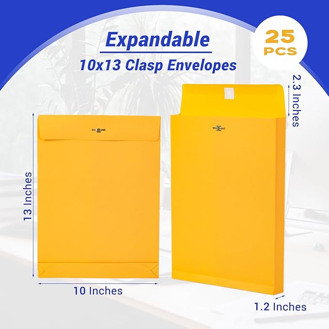 Expandable Large Manilla Envelopes 10x13 - Image 2