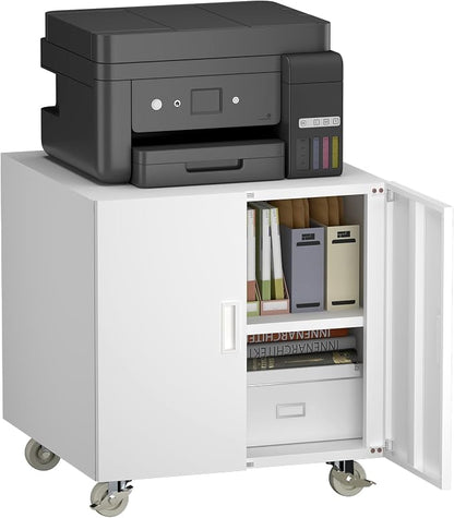 Metal Printer Stand, Rolling Table - Image 9