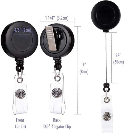 QREEL - 25 Pack - Retractable ID Name Badge Holder Reels - Image 2