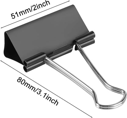 12 Pack Extra Large Binder Clips 2 inch Big Paper Clips - Image 2