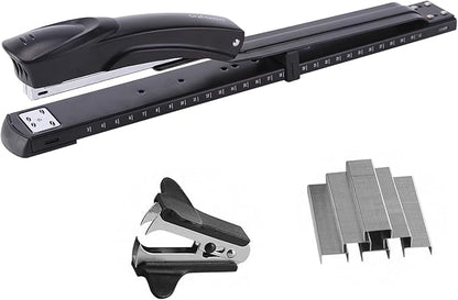 Long Reach Stapler, with 2000 Staples & Stapler Remover Full Strip，20-25 Sheet by Craftinova
