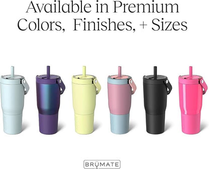 BrüMate Resa 25oz 100% Leakproof Travel Tumbler w/Handle & Straw | Flexible SoftSip Straw | Silicone Sleeve for Durability | Stainless Steel | Cup Holder & Travel Friendly Water Bottle (Java) - Image 4