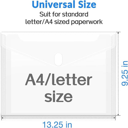 Sooez 20 Pack Plastic Envelopes File Folders, Rainforced Clear Folder Important - Image 5