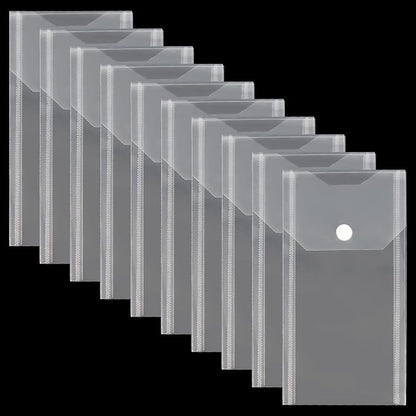 Plastic Envelopes 10 Pack Poly Envelopes Hook Loop Closure, Receipt Stickers by Unknown