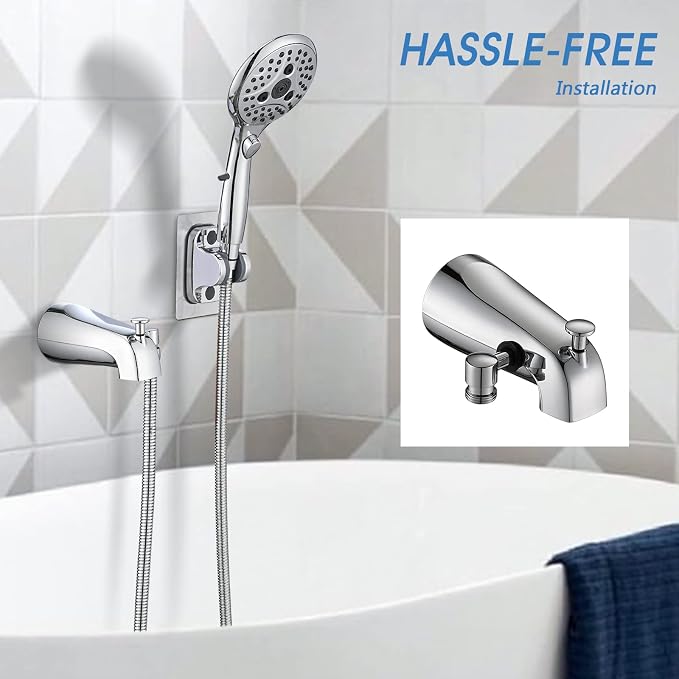 PROOX All Metal Tub Spout with Diverter Brushed Nickel, Diverter Tub Spout for Hand Shower - Image 7