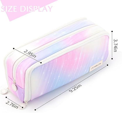 CICIMELON Large Capacity Pencil Case 3 Compartment Pouch Pen Bag - Image 5