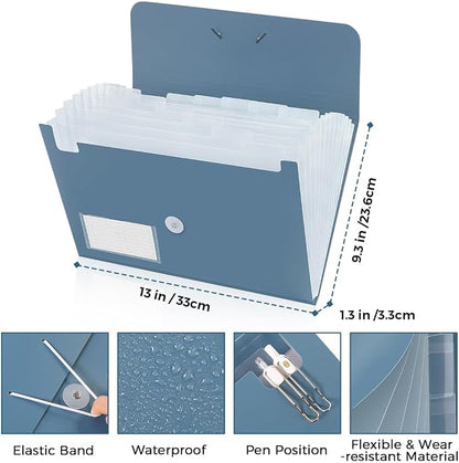 SKYDUE Expanding File Folder, Accordion File Organizer - Image 3