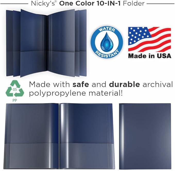 Nicky's® Multi Pocket Organizer, 10 or 14 Page Folder, Waterproof, Patented - Image 5