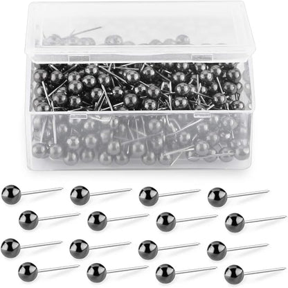Push Pins Map Tacks 1/8-Inch Retro Metallic Color Beads Head Marking Push Pins by Yalis