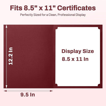 SUNEE Certificate Holders, Diploma Covers Gold Foil Border, - Image 5