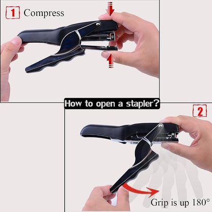 Stapler with 1000 Staples-Plier Stapler Save 60% Power, Good - Image 5