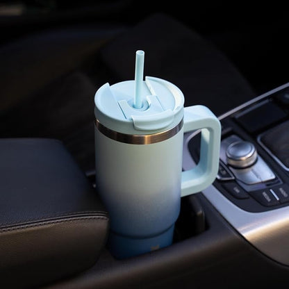 BJPKPK Tumbler With Handle 30 oz Stainless Steel Insulated Tumbler With Lid And Straw For Water Or Ice Coffee,Sky - Image 6