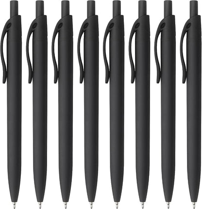 Bribobo 8 Pack Ballpoint Pens Retractable No Bleed Black Click Pens, Medium by Bribobo