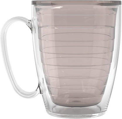 Tervis Clear & Colorful Tabletop Made in USA Double Walled Insulated Tumbler Travel Cup Keeps Drinks Cold & Hot, 16oz Mug, River Rock by TervisTumblerCompany