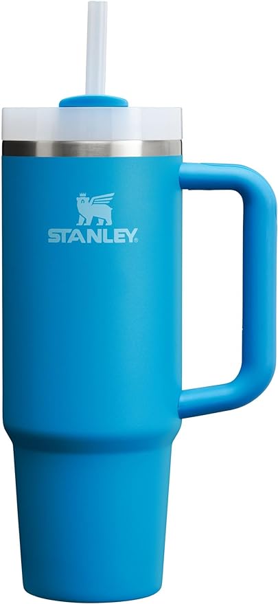 STANLEY Quencher H2.0 Flow State Tumbler, 30 oz, Azure | Handle and Straw | 3-Position Lid | Cup Holder Compatible for Travel | Insulated Stainless Steel Cup | BPA-Free by Unknown