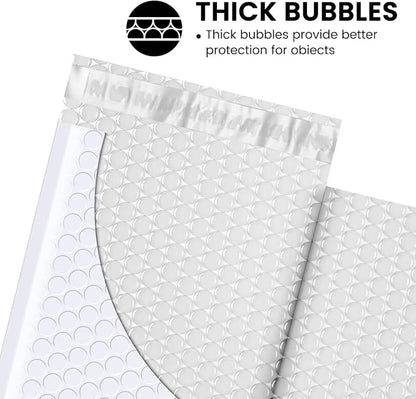 Fuxury White Bubble Mailers 4x8" 4000 Pack, Waterproof Padded Envelopes Self - Image 3