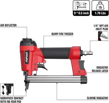 POPULO Pneumatic Staple Gun, Air Staple Gun - Image 7