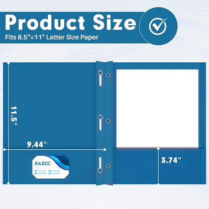 Two Pocket Folders, RAZCC 50 Pack Two Pocket Folders - Image 2