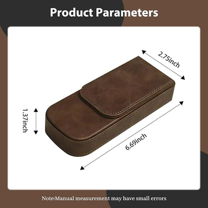 Leather Triple Pen Case Pencil Pouch Holder - Image 2