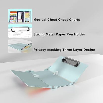 Nursing Clipboard Foldable Pocket Size-Nursing Edition Cheat Sheets Aluminum 3 - Image 5