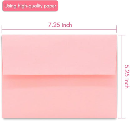 100 Pack A7 Pink Pastel Invitation 5x7 Envelopes - Image 3
