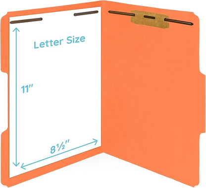 50 Orange Fastener File Folders - Image 6