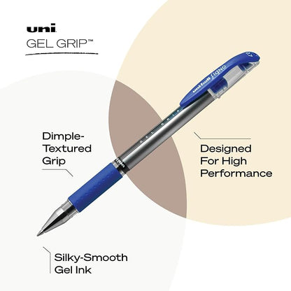 uniball Gel Grip Gel Pens, Medium Point, 12 Pack - Image 3