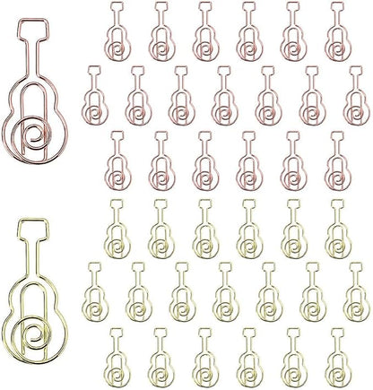 OWLFAVO 40pcs Guitar Shape Paper Clips by OWLFAVO