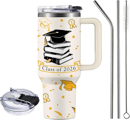 2026 Graduation Gifts for Her, Him - Class of 2026 Tumbler 40oz - Congrats Grad Gift for Class of 2026 - Masters Degree, PHD, High School Senior, College Graduation Gifts for Graduate Students - Image 3