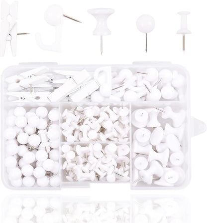 Push Pins Set, 5 Types Pushpins Thumbtacks by Vitalili