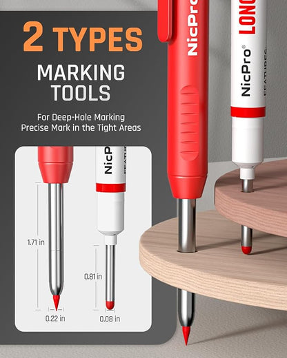 Nicpro 2 Pack CP1000 Carpenter Pencil - Image 2