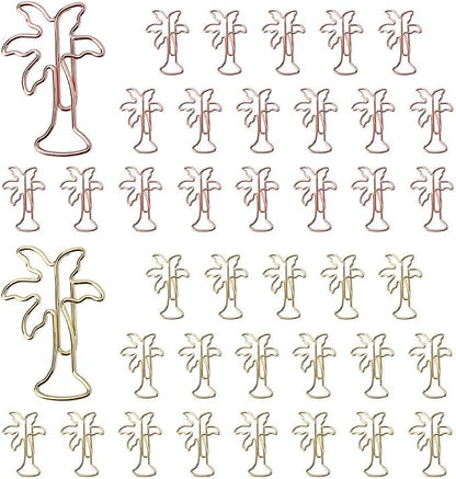 OWLFAVO 40pcs Palm Tree Shape Paper Clips by OWLFAVO